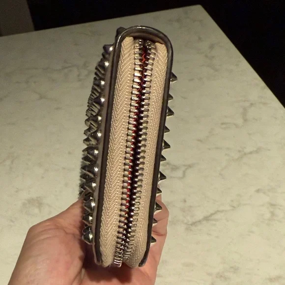 Christian Louboutin Blush Studded Wallet - Picture 13 of 15
